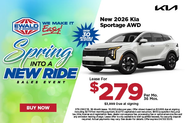 2026 Kia Sportage Lease for $279 per mo