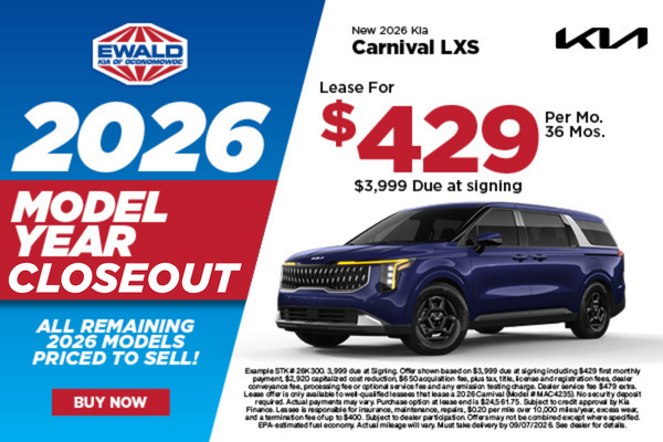 2026 Kia Carnival LXS Lease $429 per mo