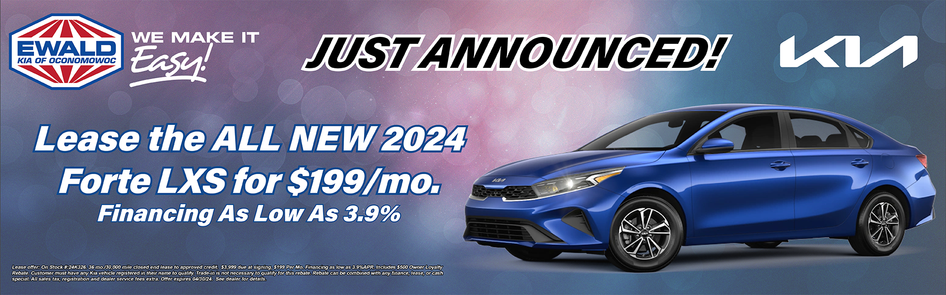 Save on the 2024 Forte LXS