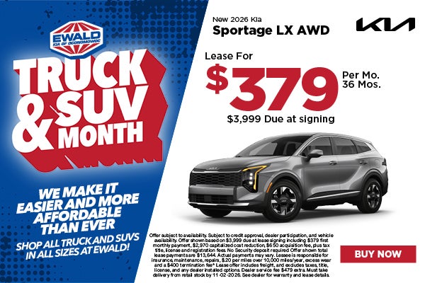 2026 Kia Sportage LX AWD Lease for $379