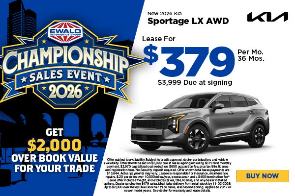 2026 Kia Sportage LX AWD Lease for $379