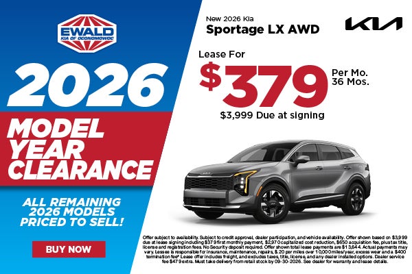 2026 Kia Sportage LX AWD Lease $379